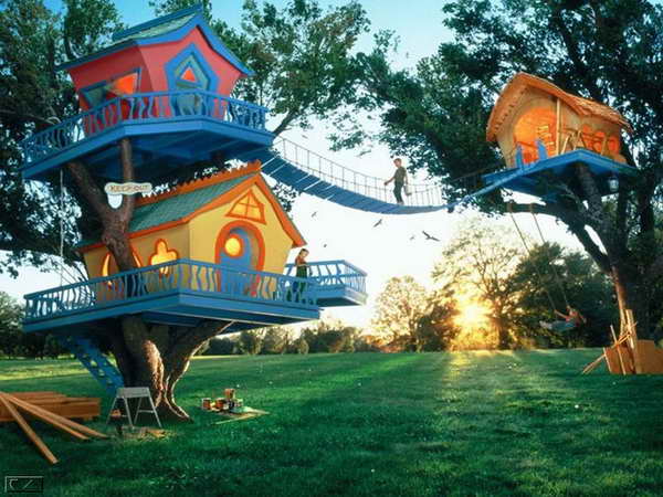 Cool-Tree-House-With-Kids-Design